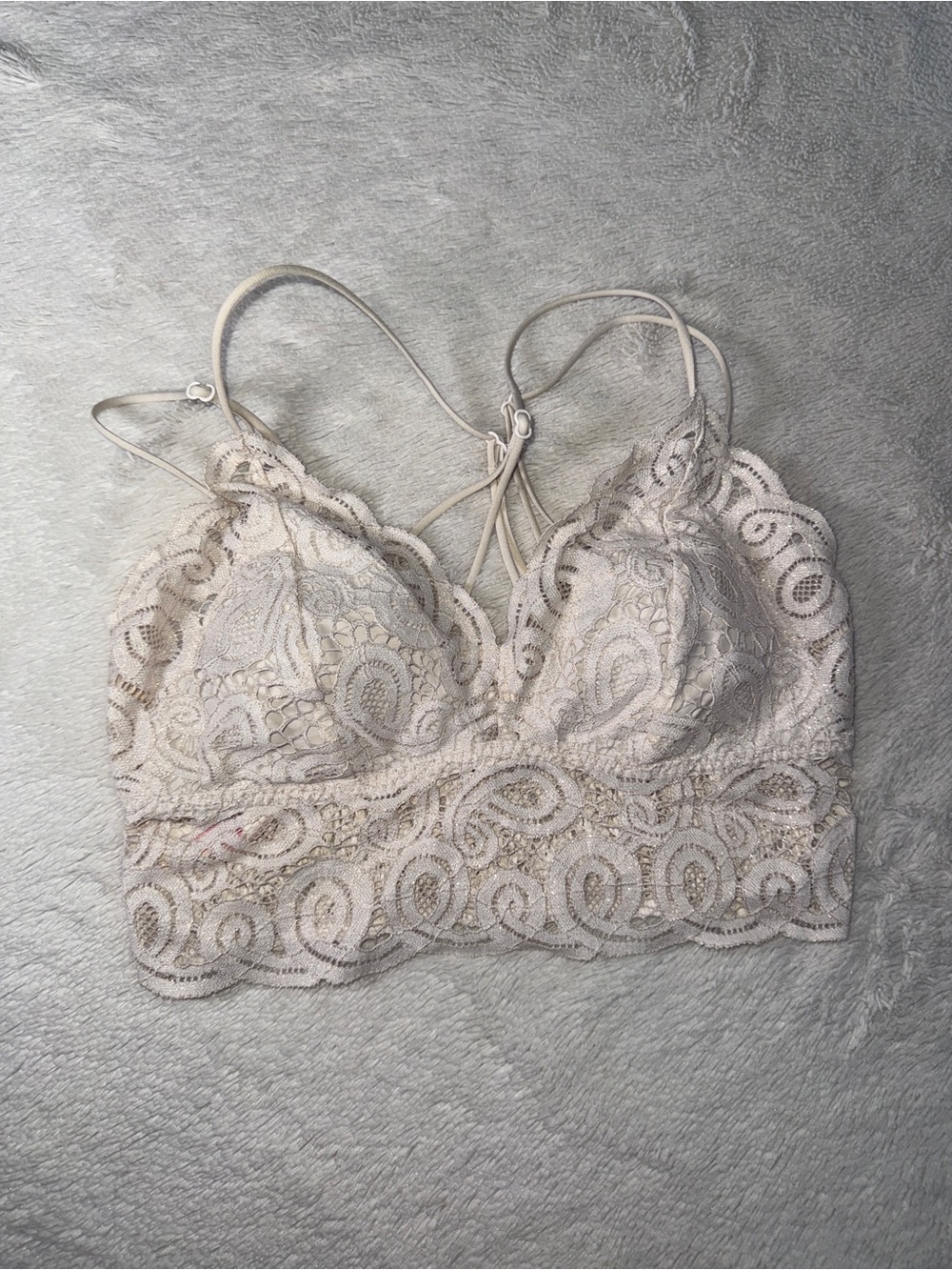 PINK Victoria's Secret Lace Bralette in Cream